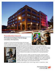 Cover of PCA&D President Profile