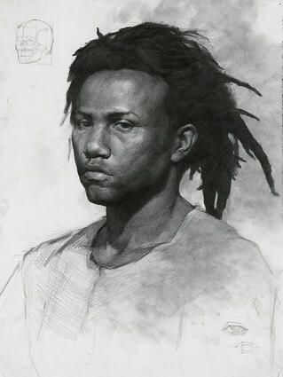  “Jamaal”, Graphite on Paper. Currently on view in PCA&D’s Atrium