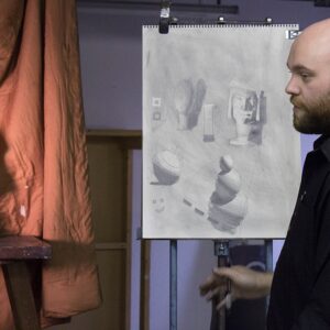 Evan Kitson in the classroom