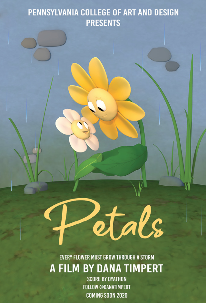 Poster for "Petals," by Dana Timpert, '20, Animation & Game Art