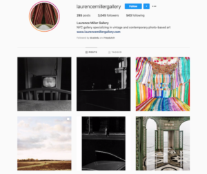 Laurence Miller Gallery Instagram page.