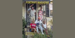 Portrait Magazine cover featuring the work of Justin A. Carney '20, Photography & Video.