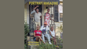 The cover of Portrait Magazine featuring the work of Justin A. Carney