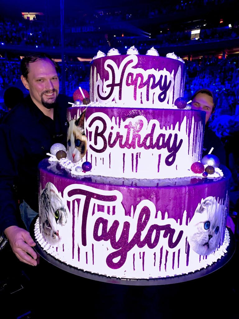 photo of Taylor Swift's 30th birthday cake at Madison Square Garden. Photo credit: Zak Keller