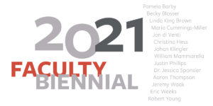 branding for the 2021 Faculty Biennial
