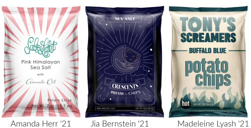 Packaging created for 2021 potato chip project