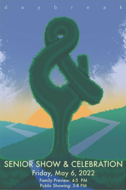 topiary tree branding by Steven Coliccho '22, Illustration