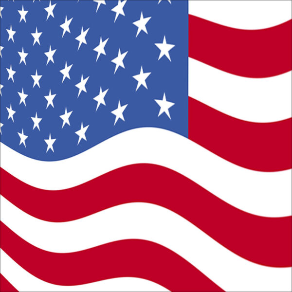 american flag in square format