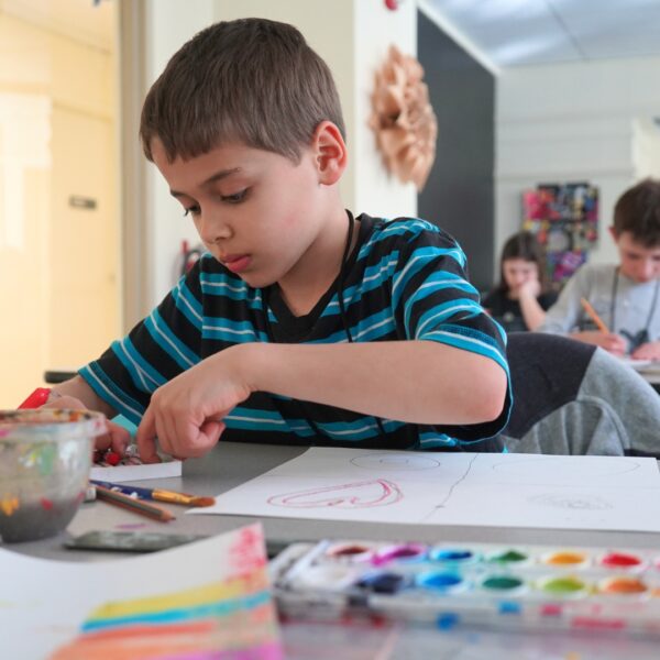 Parent + Child: Beginning Watercolor - Patterns & Textures: Ages 6 - 9