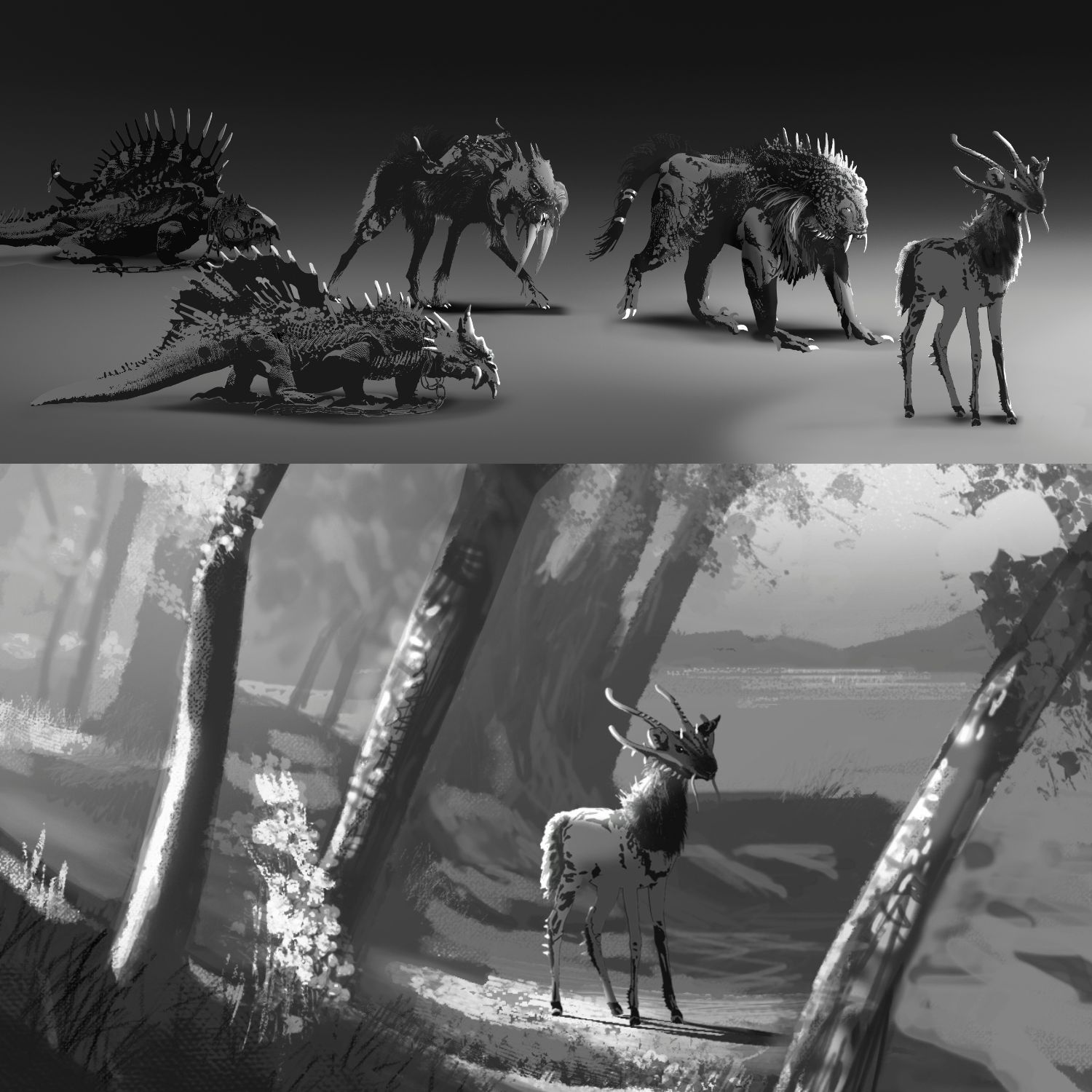 Monster Parade: Digital Illustration Inspired by Collage-Grades 9-12